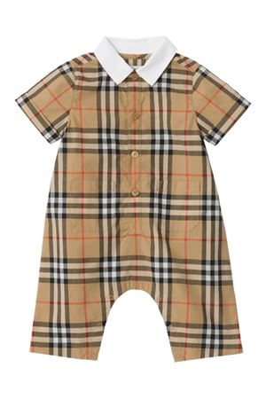 tutina in cotone marrone BURBERRY KIDS | 8119878B9368